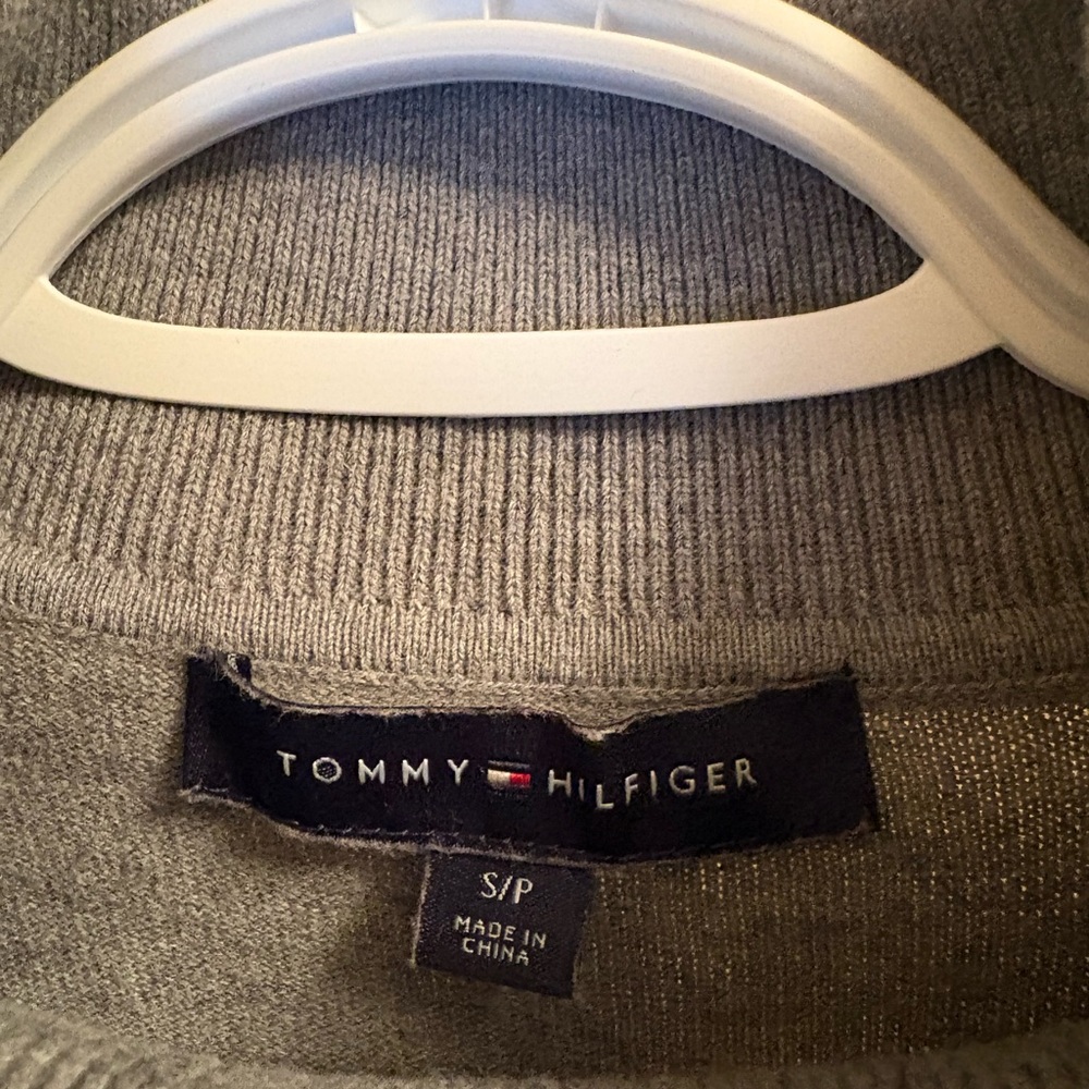 Tommy Hilfiger Gray and Red Striped Turtleneck Sweater - Picture 5 of 10